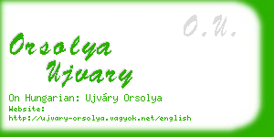 orsolya ujvary business card