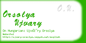 orsolya ujvary business card